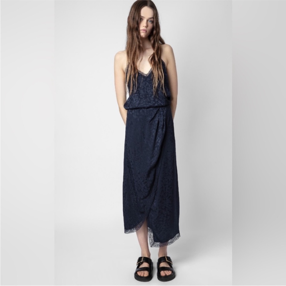 Zadig & Voltaire Navy Blue leopard Women's Dress size XS